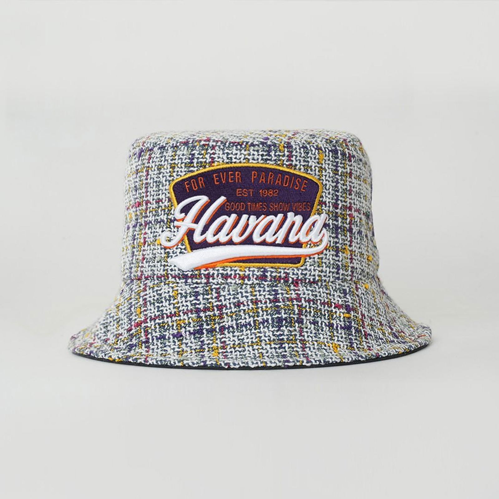 RustandRich Kadın Erkek Beyaz Bucket Şapka-City's Collection-Havana