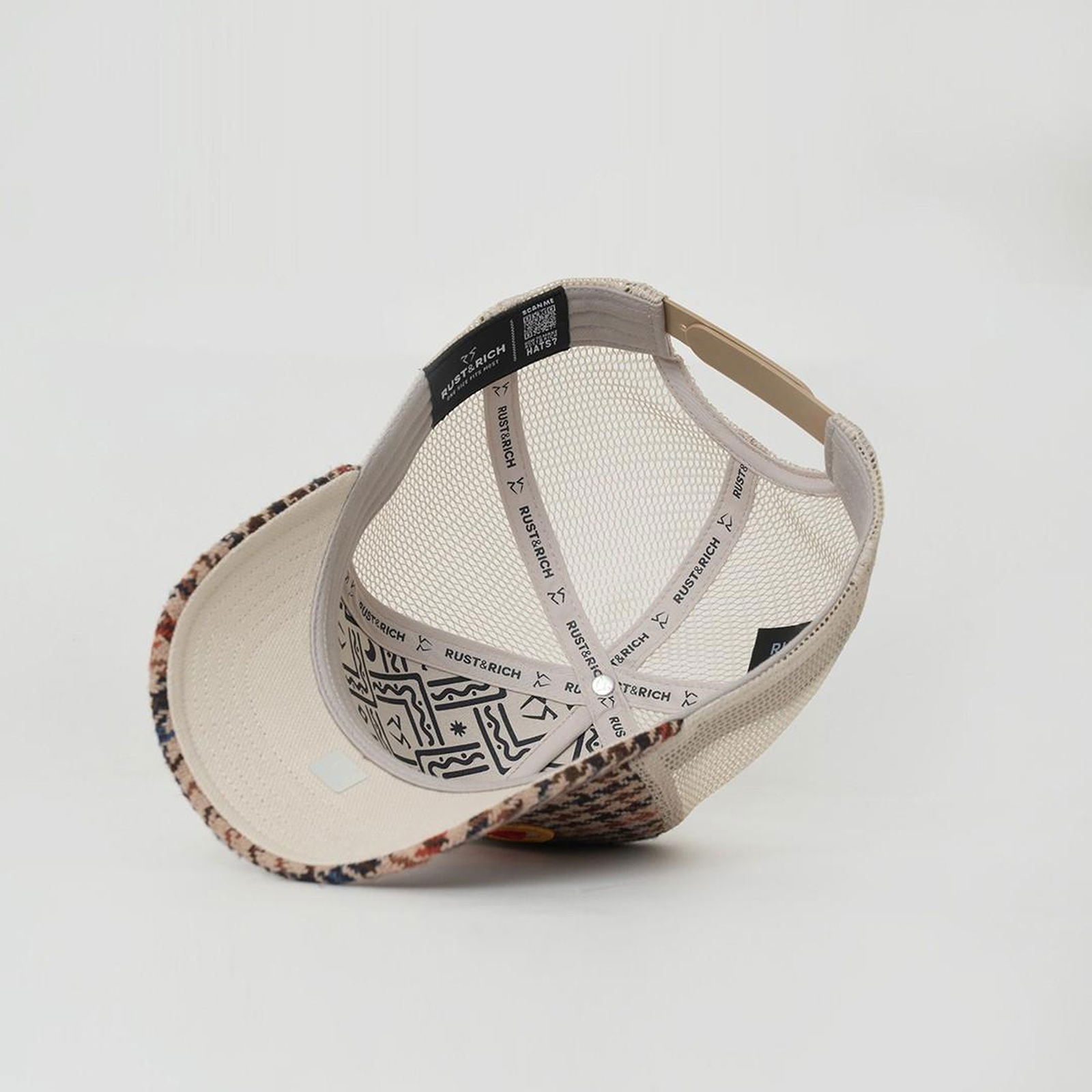 RustandRich Kadın Erkek Bej Trucker Şapka-City's Collection-Vegas