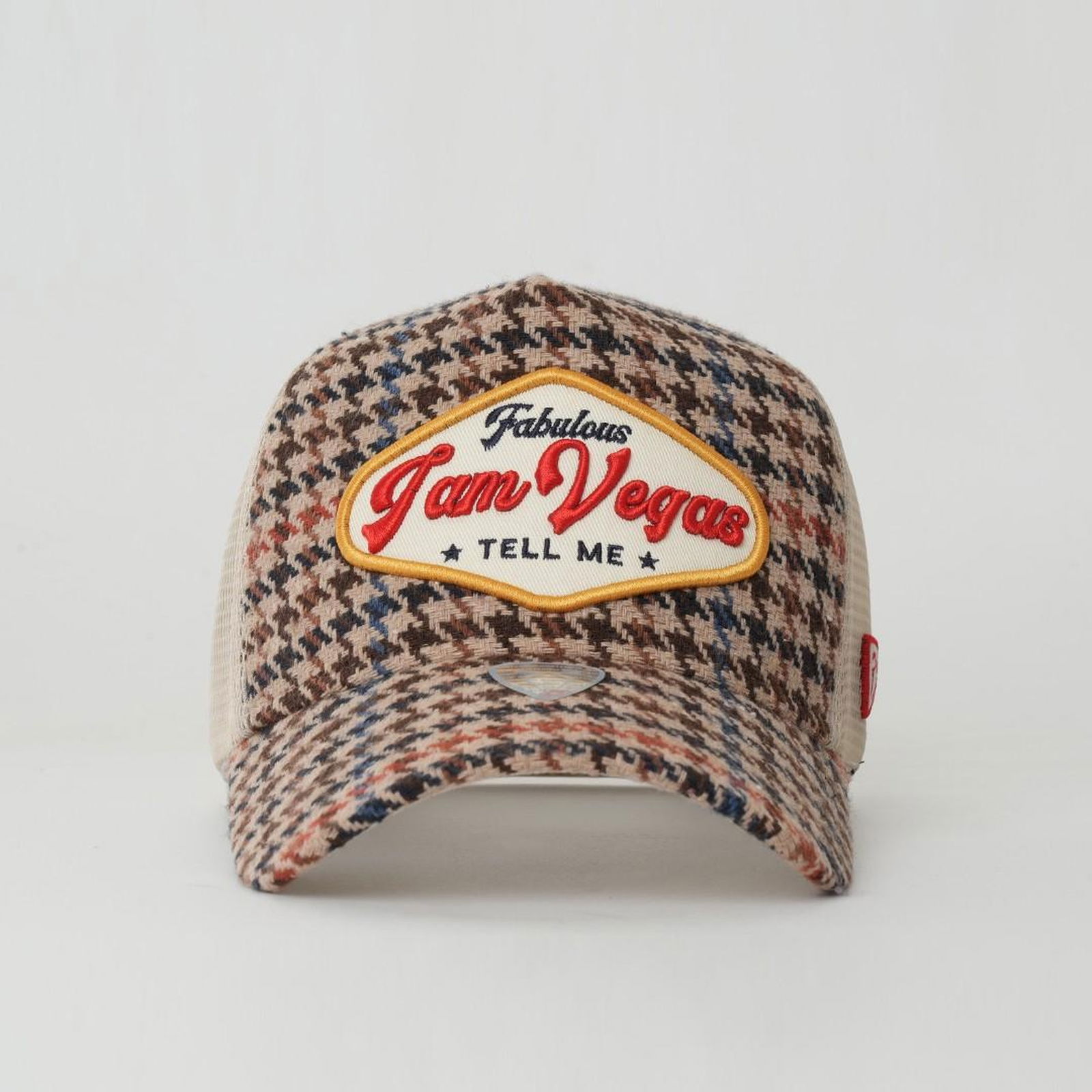 RustandRich Kadın Erkek Bej Trucker Şapka-City's Collection-Vegas