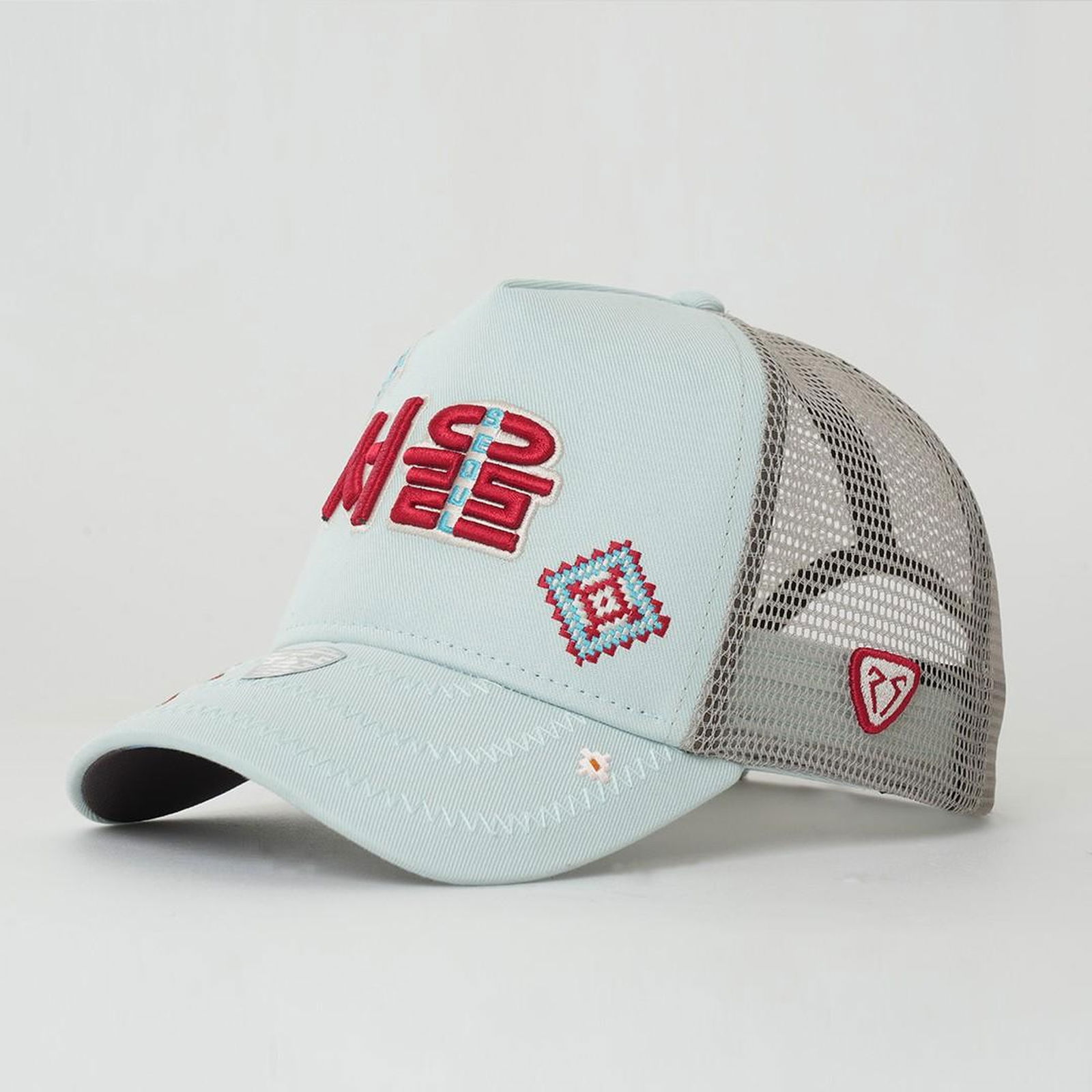 RustandRich Kadın Erkek Mint Yeşili Trucker Şapka-City's Collection-Seoul
