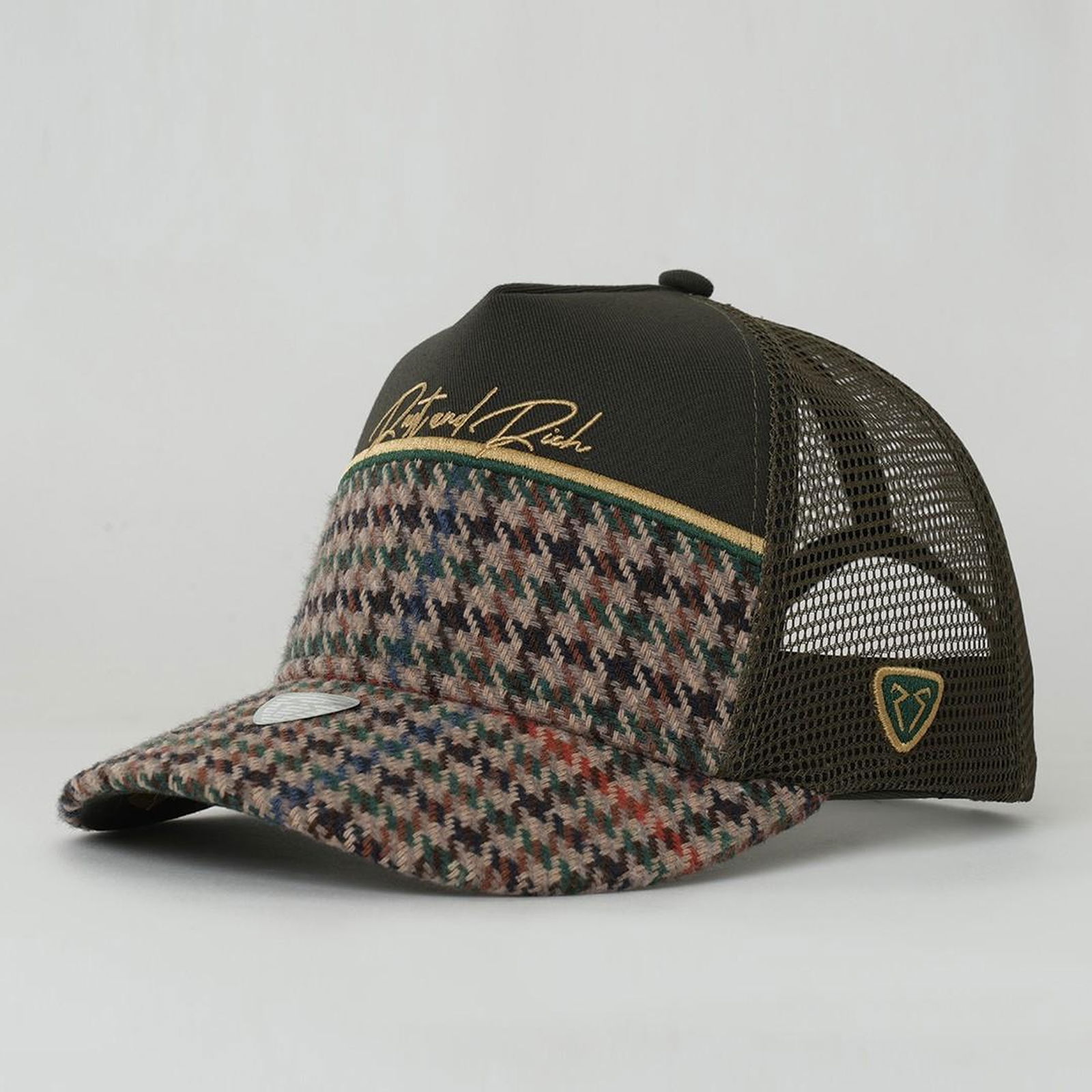 RustandRich Kadın Erkek Haki Trucker Şapka-Premium Collection-Royalty