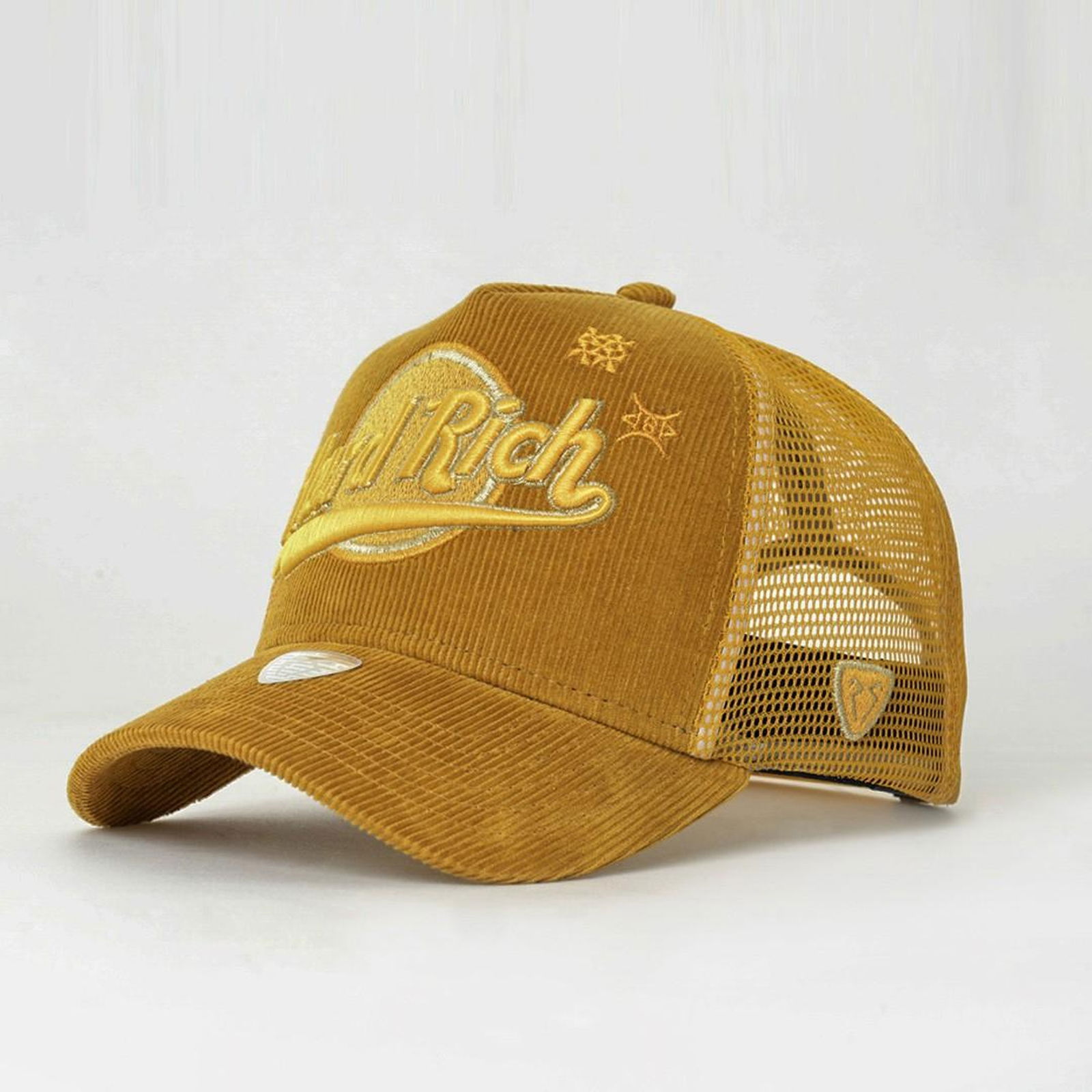 RustandRich Kadın Erkek Sarı Trucker Şapka-Hard Collection-Hard Rich