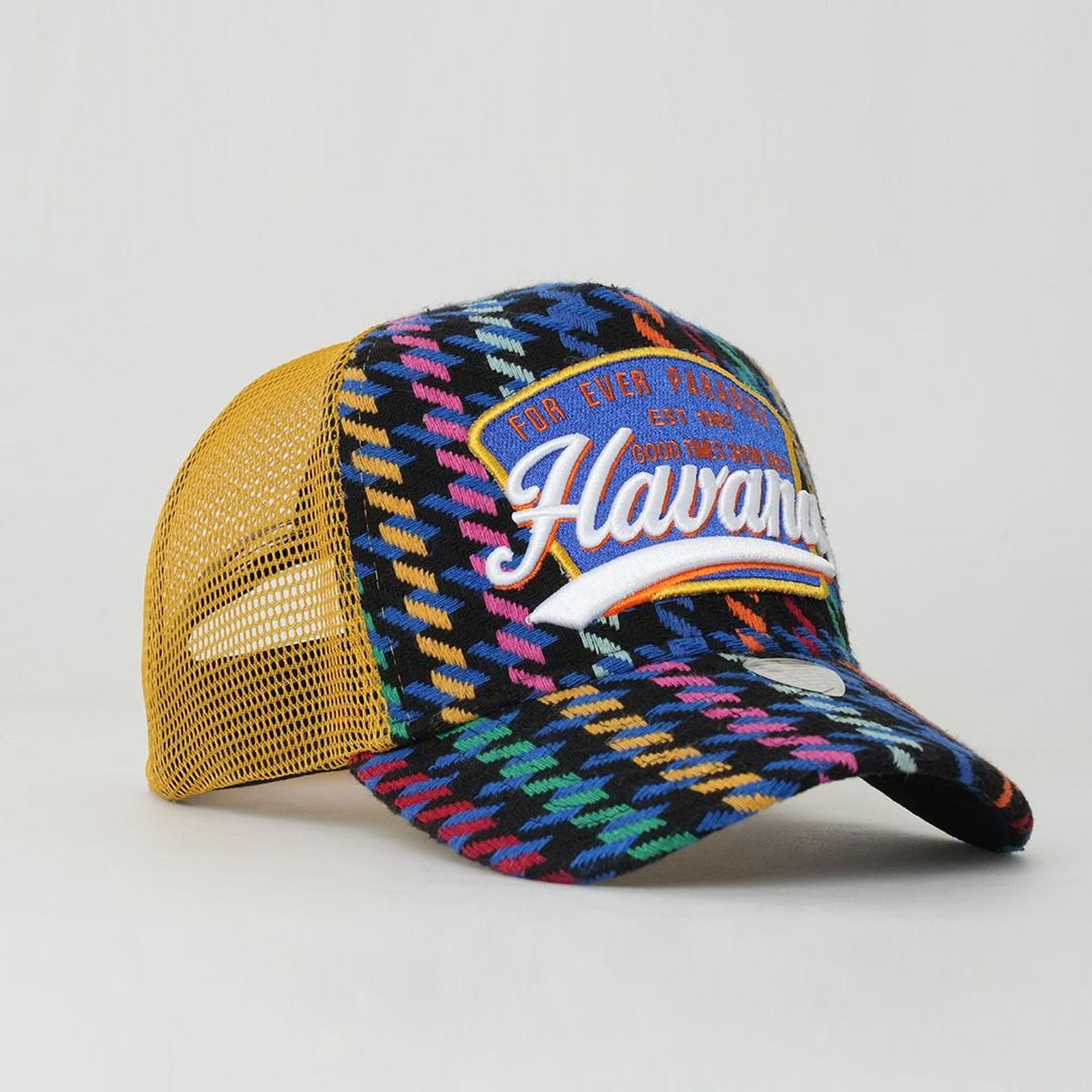 RustandRich Kadın Erkek Sarı Trucker Şapka-City's Collection-Havana