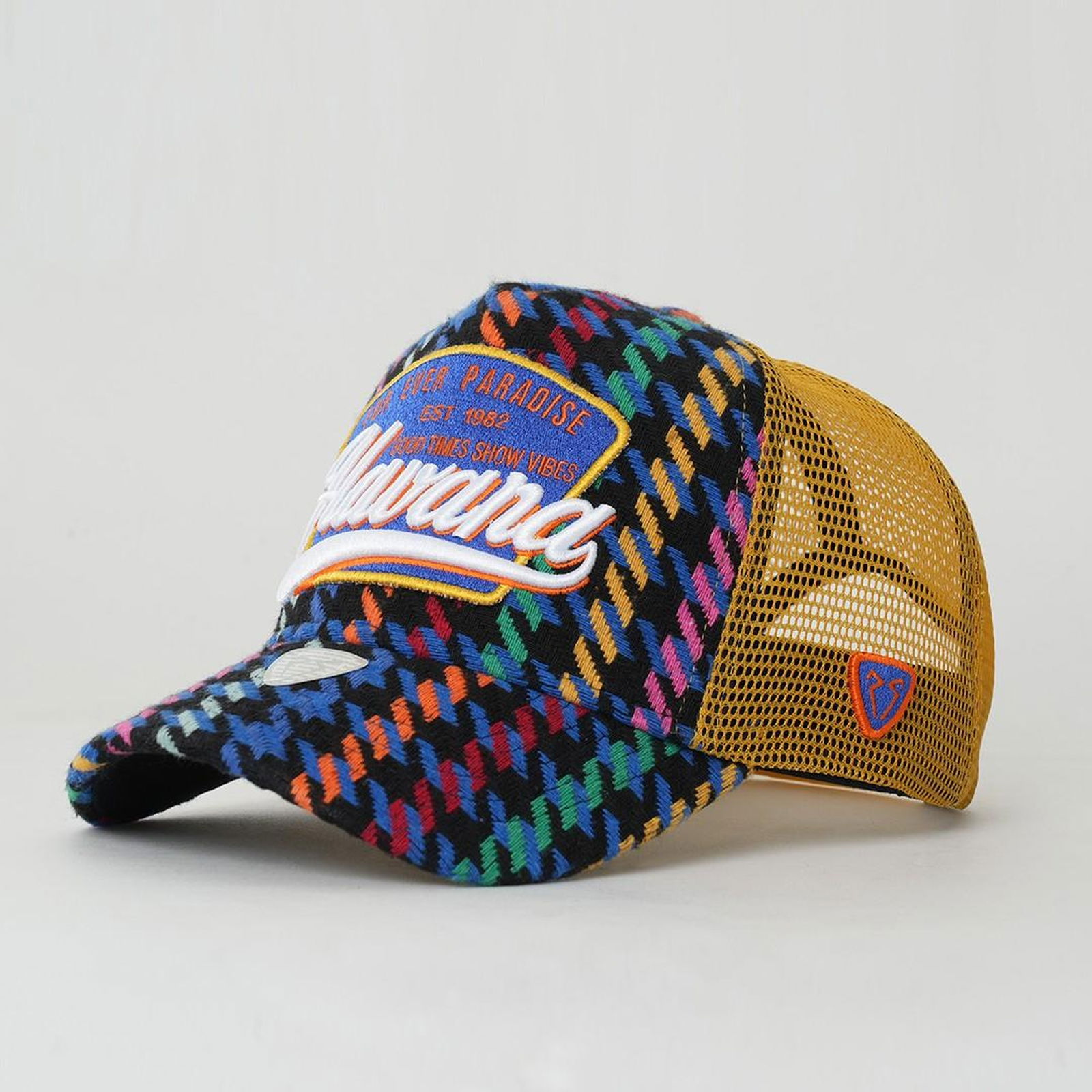 RustandRich Kadın Erkek Sarı Trucker Şapka-City's Collection-Havana