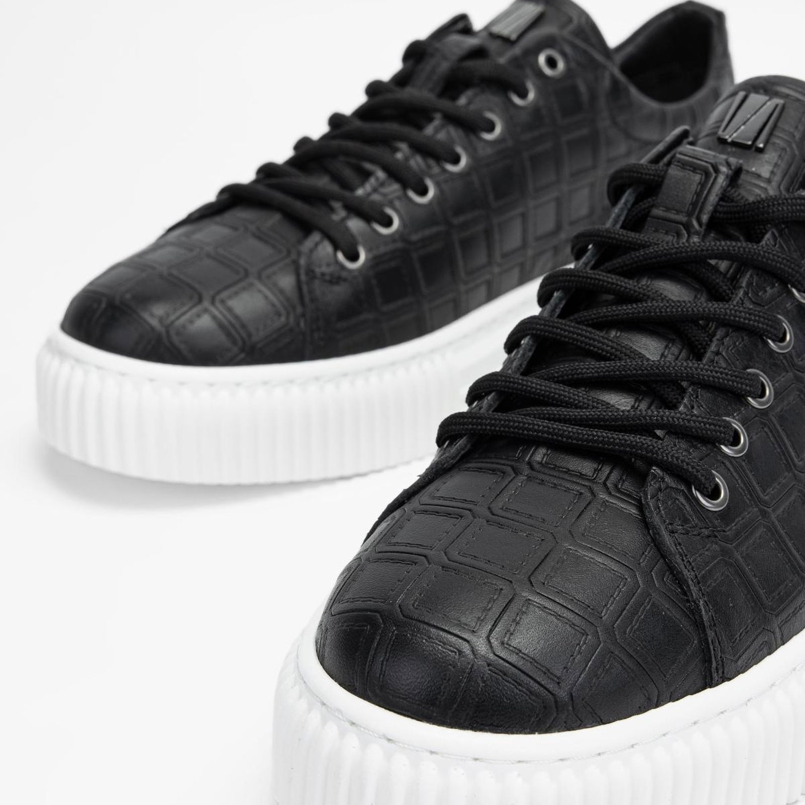 Valmenti Erkek Siyah Hakiki Deri Sneakers & Spor Ayakkabı