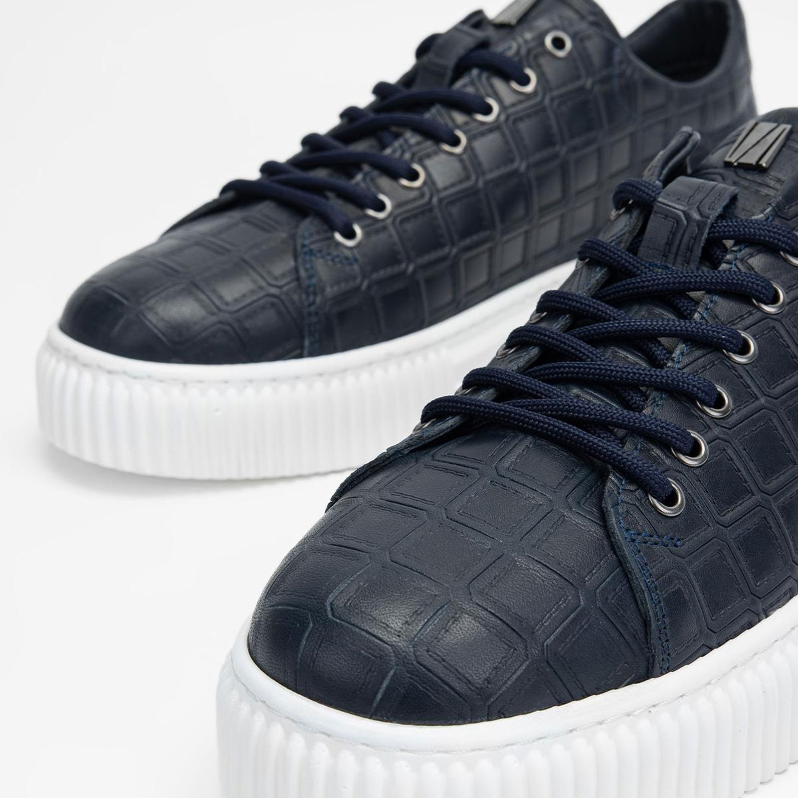 Valmenti Erkek Lacivert Hakiki Deri Sneakers & Spor Ayakkabı