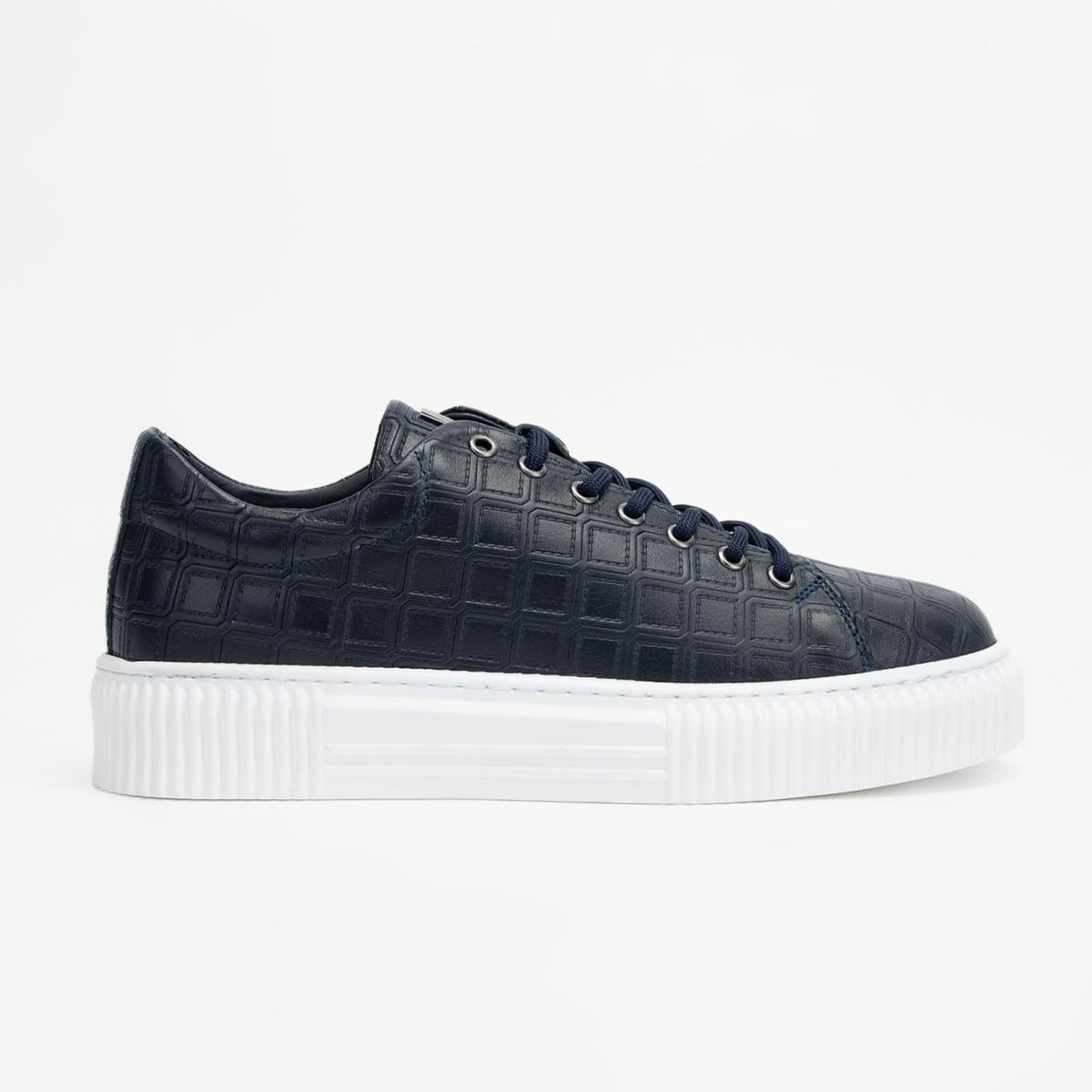Valmenti Erkek Lacivert Hakiki Deri Sneakers & Spor Ayakkabı