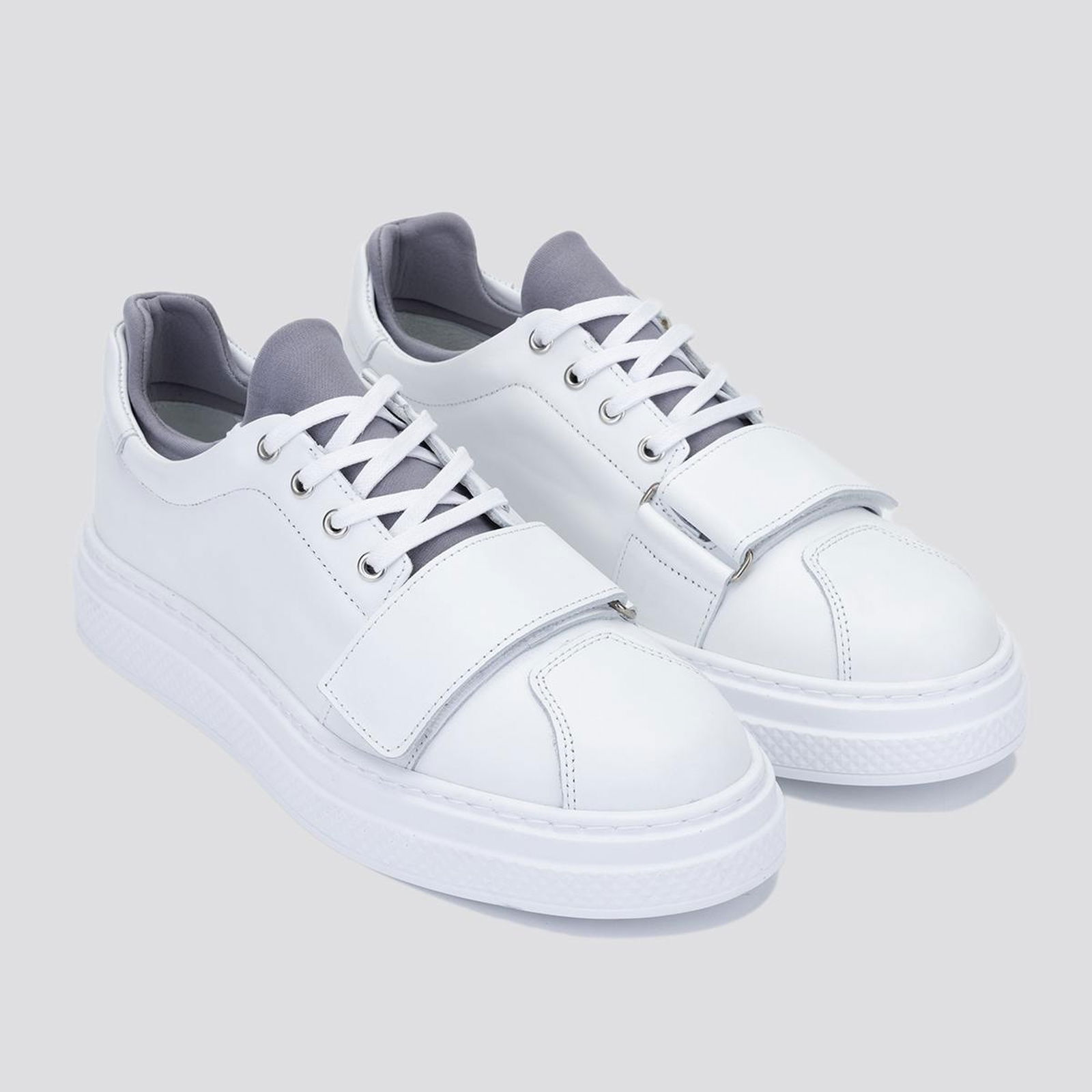 Valmenti Aegis Erkek Beyaz/gri Hakiki Deri Sneakers & Spor Ayakkabı