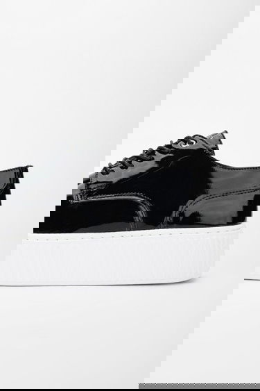  Valmenti Aden Erkek Siyah Rugan Hakiki Deri Sneakers & Spor Ayakkabı