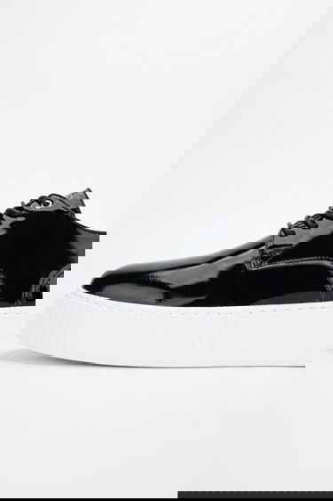  Valmenti Aden Erkek Siyah Rugan Hakiki Deri Sneakers & Spor Ayakkabı