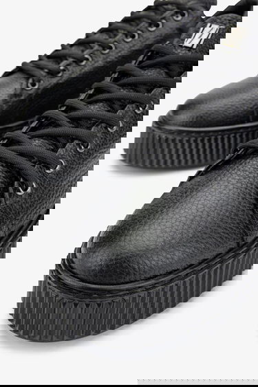  Valmenti Erkek Hakiki Deri Siyah Floter Sneakers & Spor Ayakkabı
