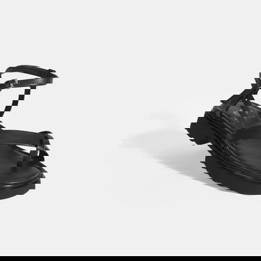  Kadın Siyah Parmak Arası Deri Sandalet