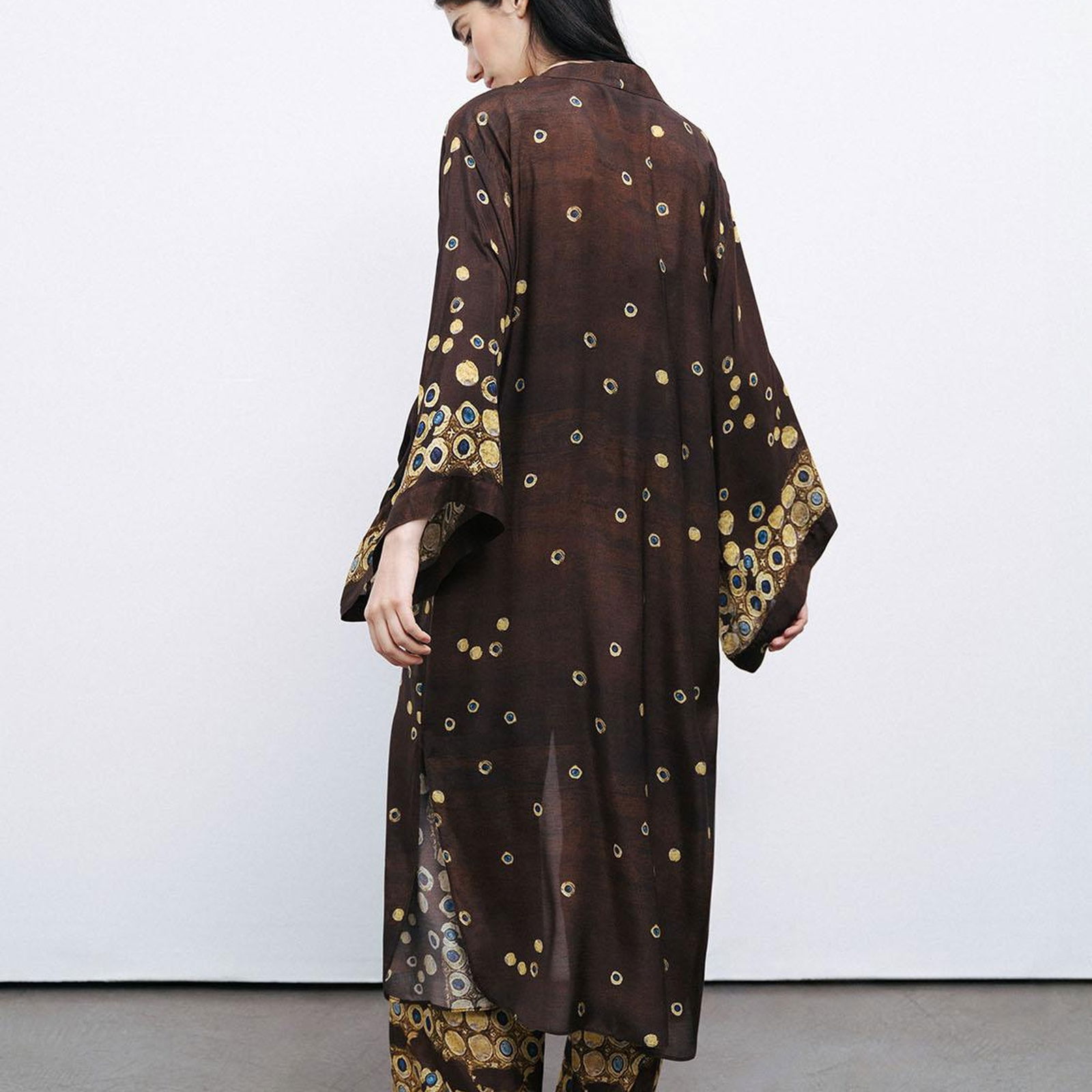 Dökümlü Desenli Kimono