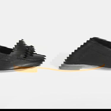  Kadın Siyah Püskül Detaylı Deri Loafer