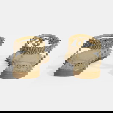  Kadın Gold Taşlı Lastik Bantlı Parmak Arası Sandalet