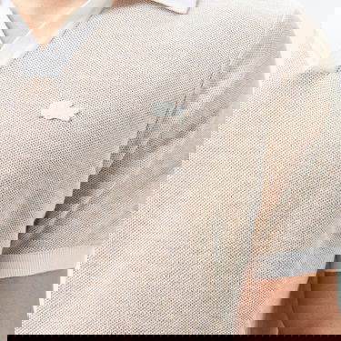  Lacoste Erkek Kısa Kollu Polo Yaka Krem Triko