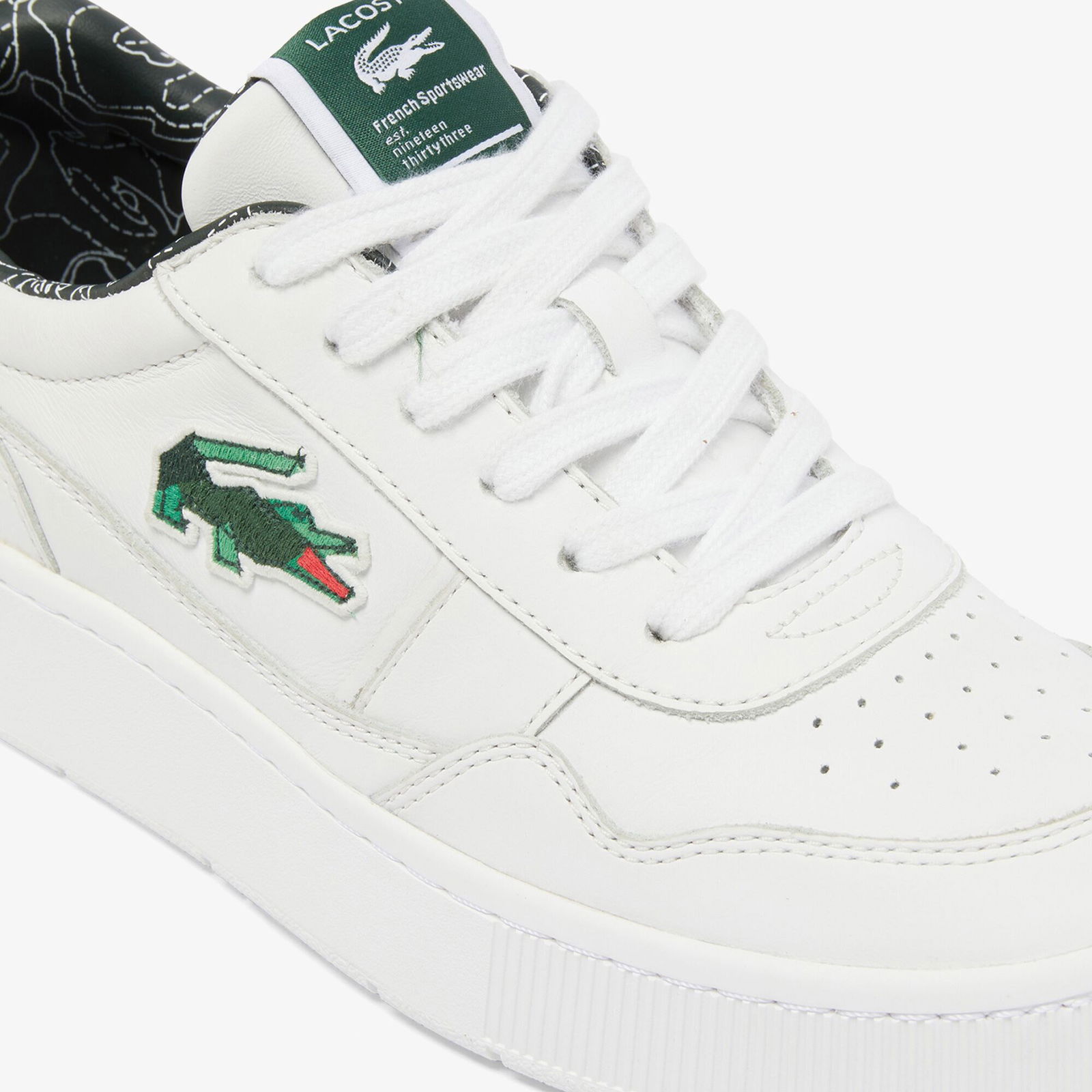 Lacoste Aceclip Premium Kadın Beyaz/Yeşil Sneaker