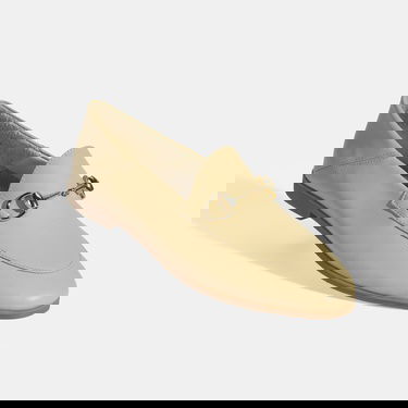  Bej Kadın Toka Aksesuarlı Deri Loafer