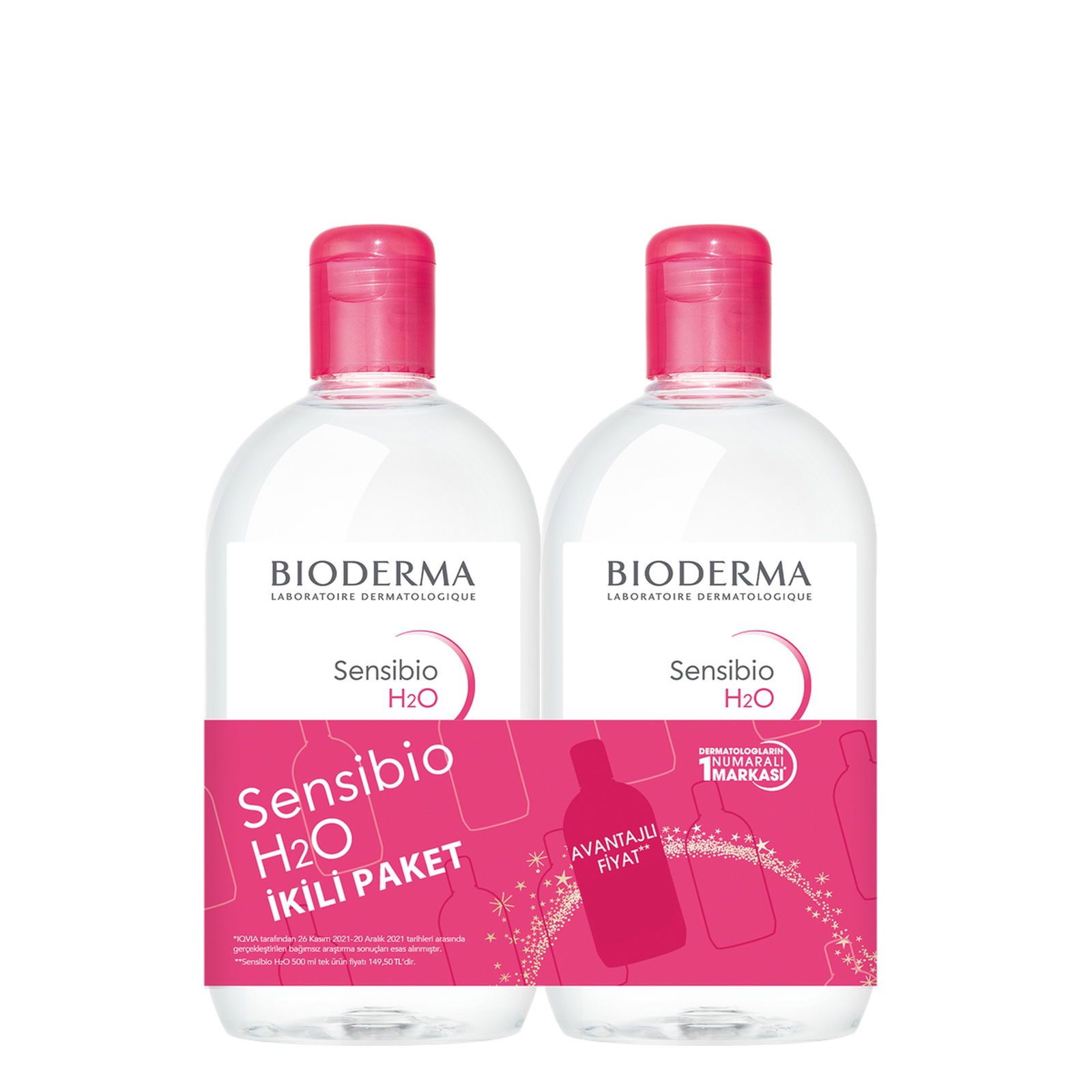 Bioderma Sensibio H2O 500 ml 2 Adet