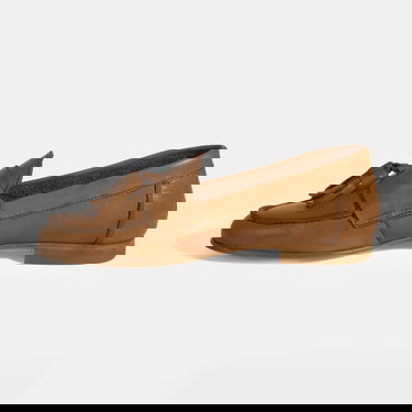  Kadın Taba Püskül Detaylı Slip-On Deri Loafer