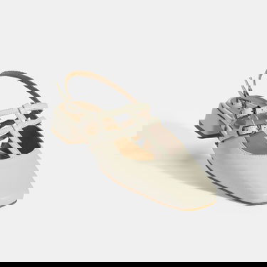  Kadın Beyaz Tokalı Deri Günlük Ayakkabı
