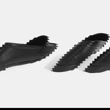  Kadın Siyah Slip-On Deri Loafer