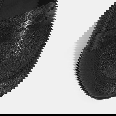  Kadın Siyah Slip-On Deri Loafer