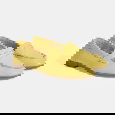  Kadın Sarı Slip-On Deri Loafer