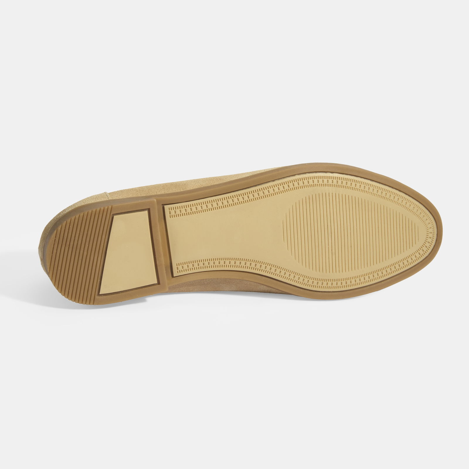 Kadın Bej Kilit Aksesuarlı Slip-On Süet Loafer