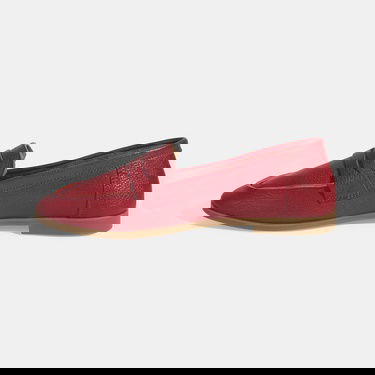  Kadın Kırmızı Slip-On Deri Loafer