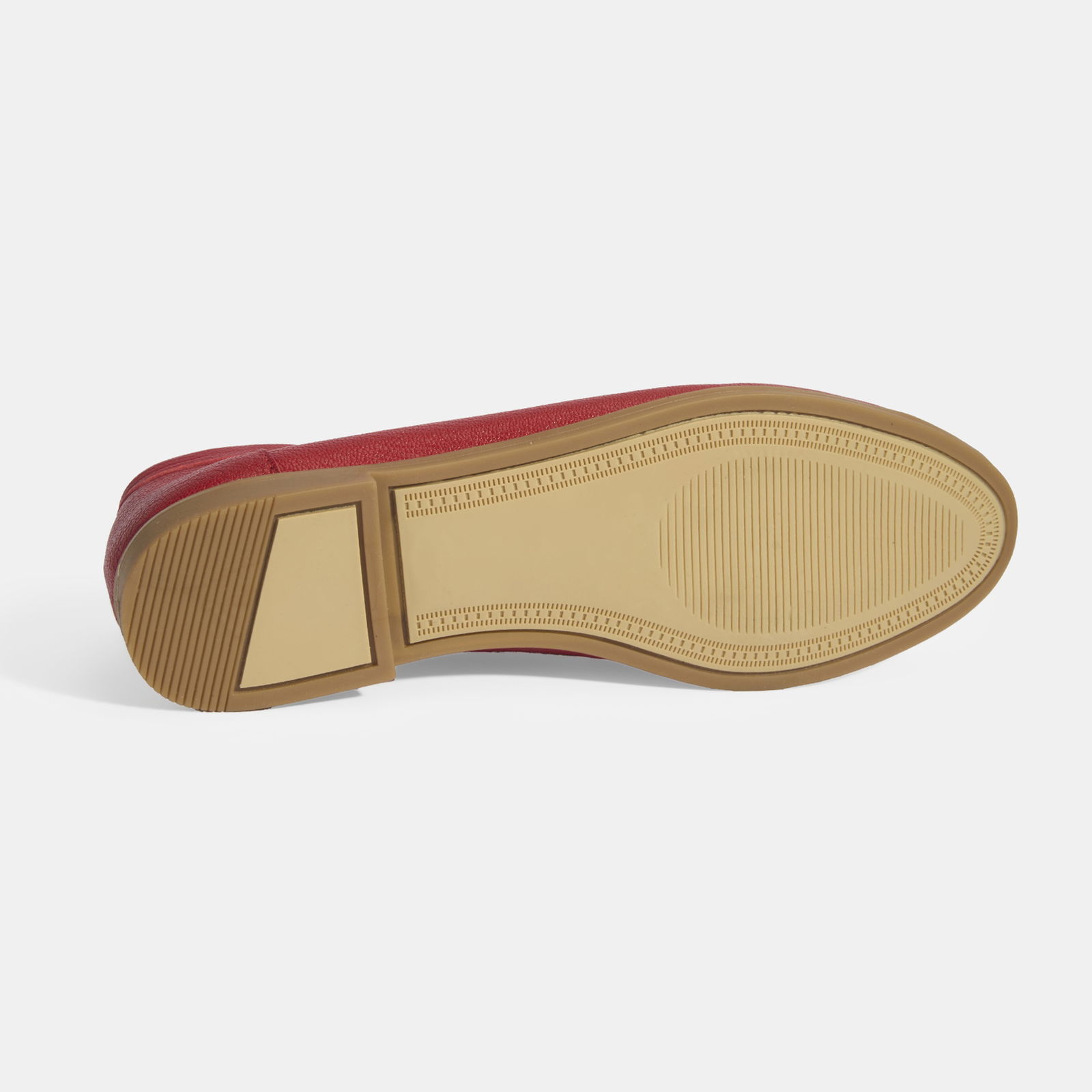 Kadın Kırmızı Slip-On Deri Loafer