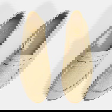  Kadın Bej Slip-On Deri Loafer