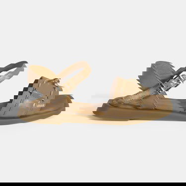  Taba Kadın Metal Aksesuarlı Ayarlanabilir Tokalı Deri Sandalet