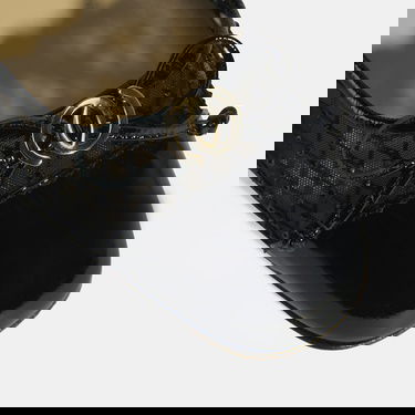  Luca Grossi Kadın Siyah File Detaylı Slingback Rugan Günlük Ayakkabı