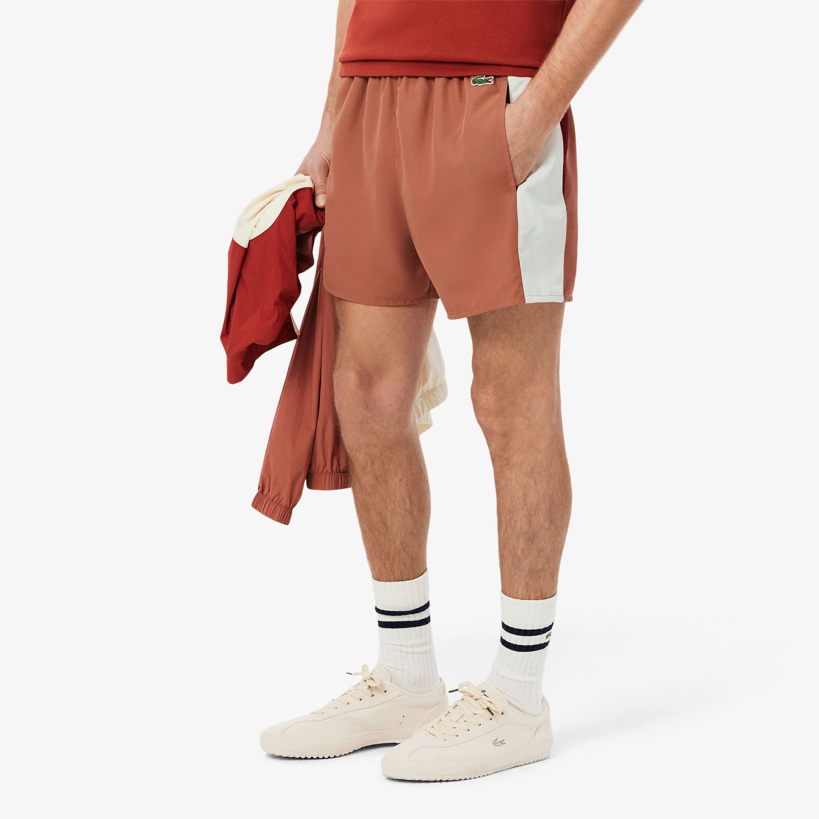 Lacoste Erkek Renk Bloklu Turuncu Mayo