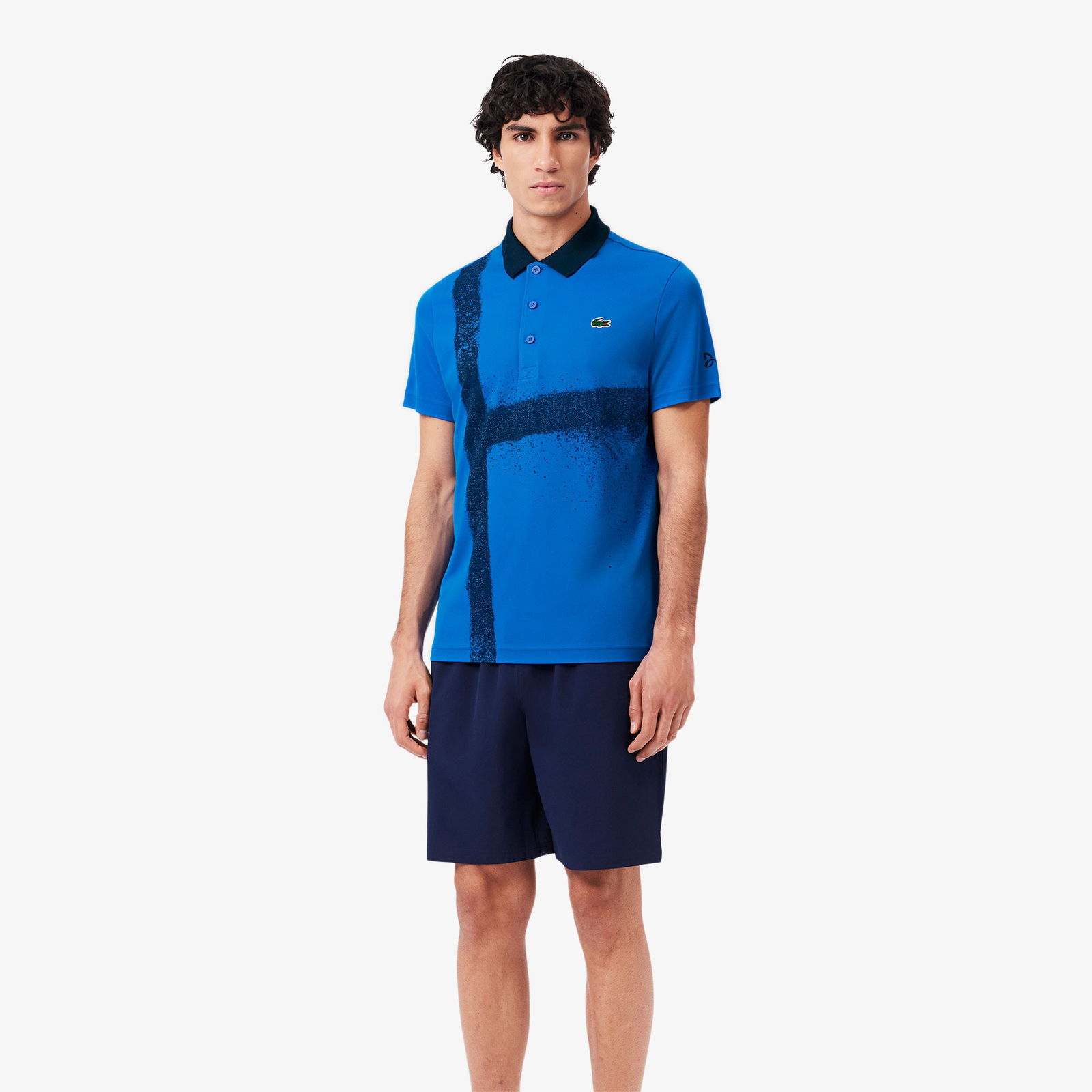 Lacoste SPORT X Novak Djokovic Erkek Regular Fit Baskılı Lacivert Polo