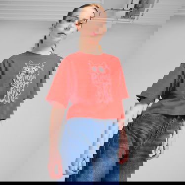  Puma Graphics Length Çocuk Kırmızı T-Shirt