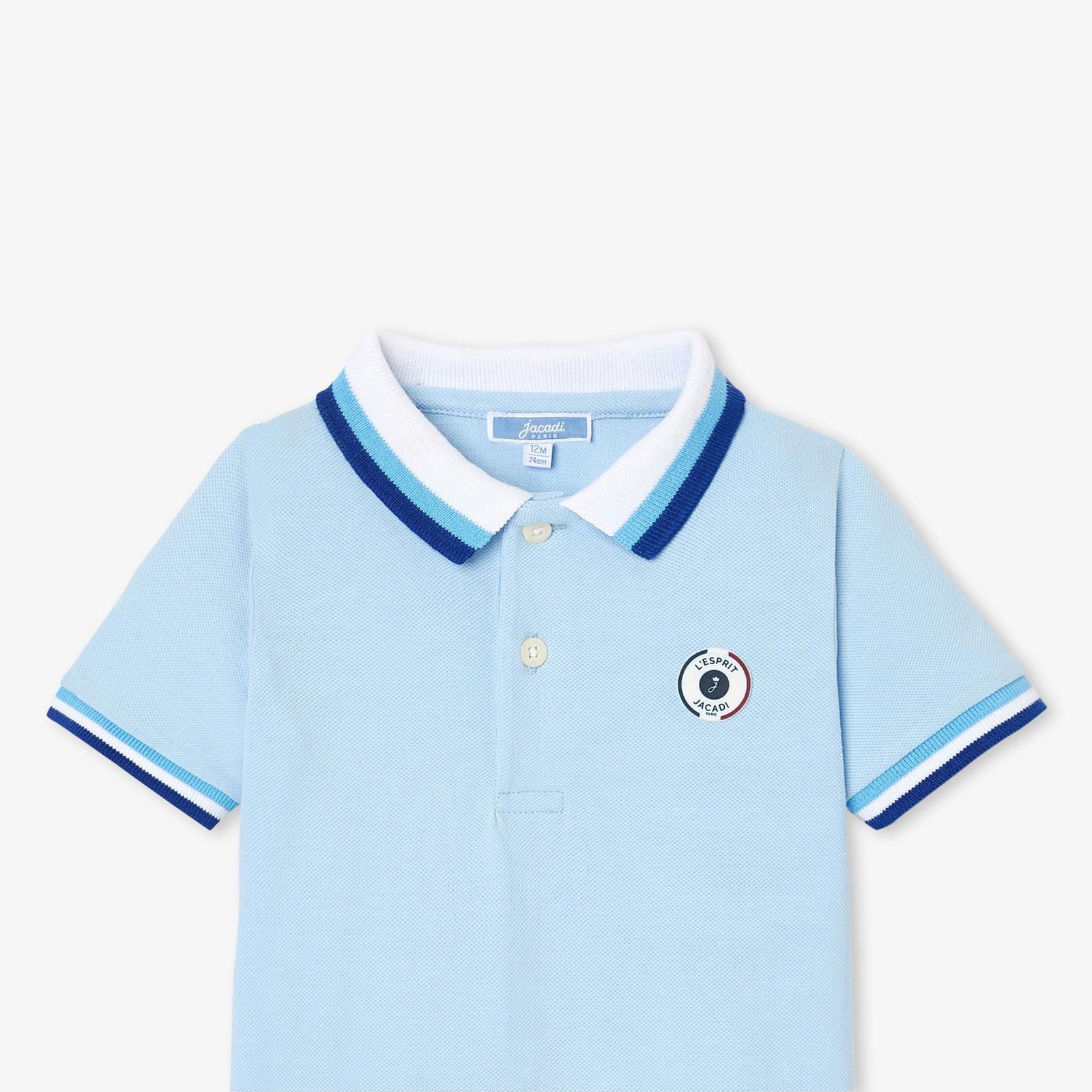 Erkek Bebek Polo Yaka Kısa Tulum