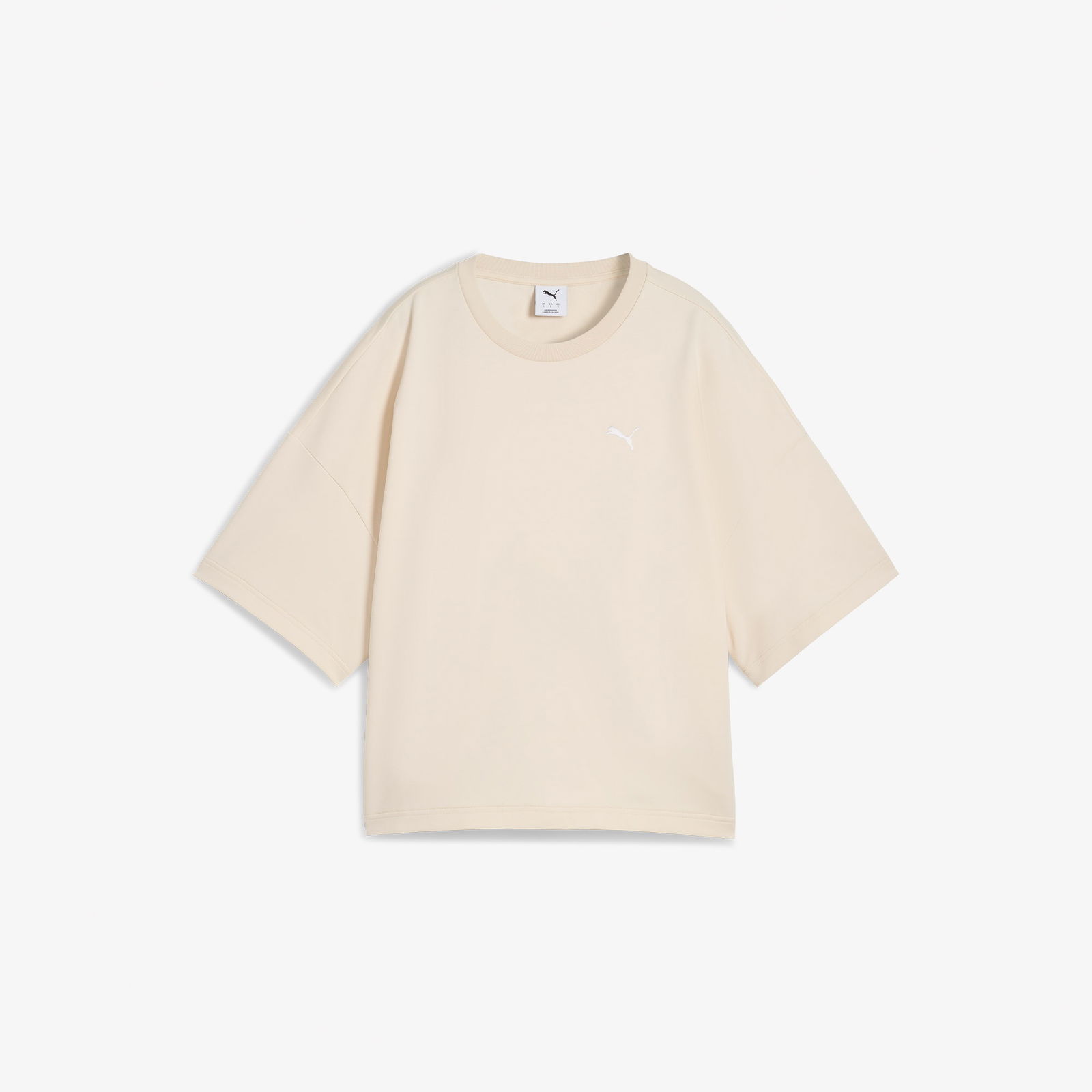 Puma Wardrobe Ess Relaxed Kadın Krem T-Shirt
