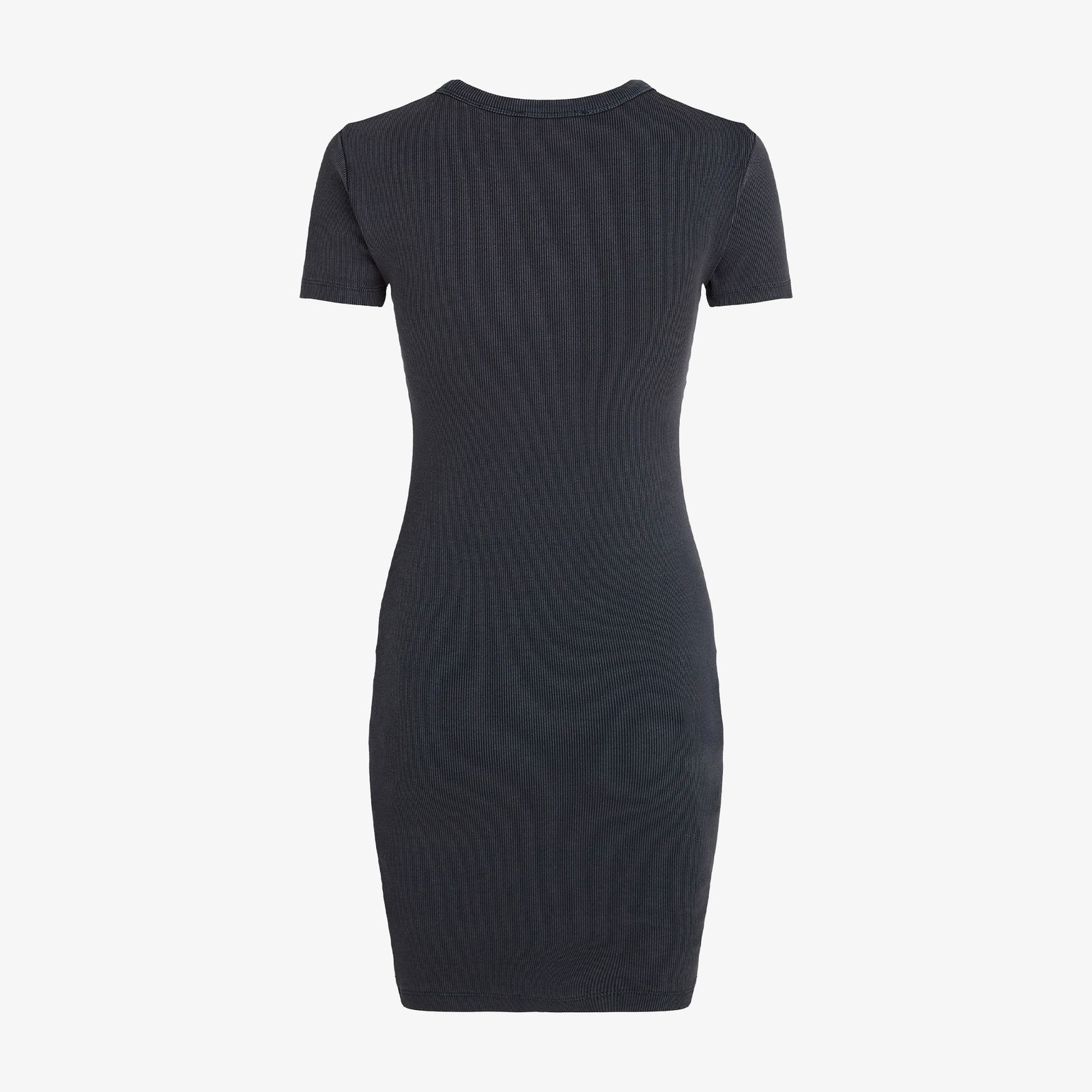 Calvin Klein Washed Woven Label Rib Kadın Gri Elbise