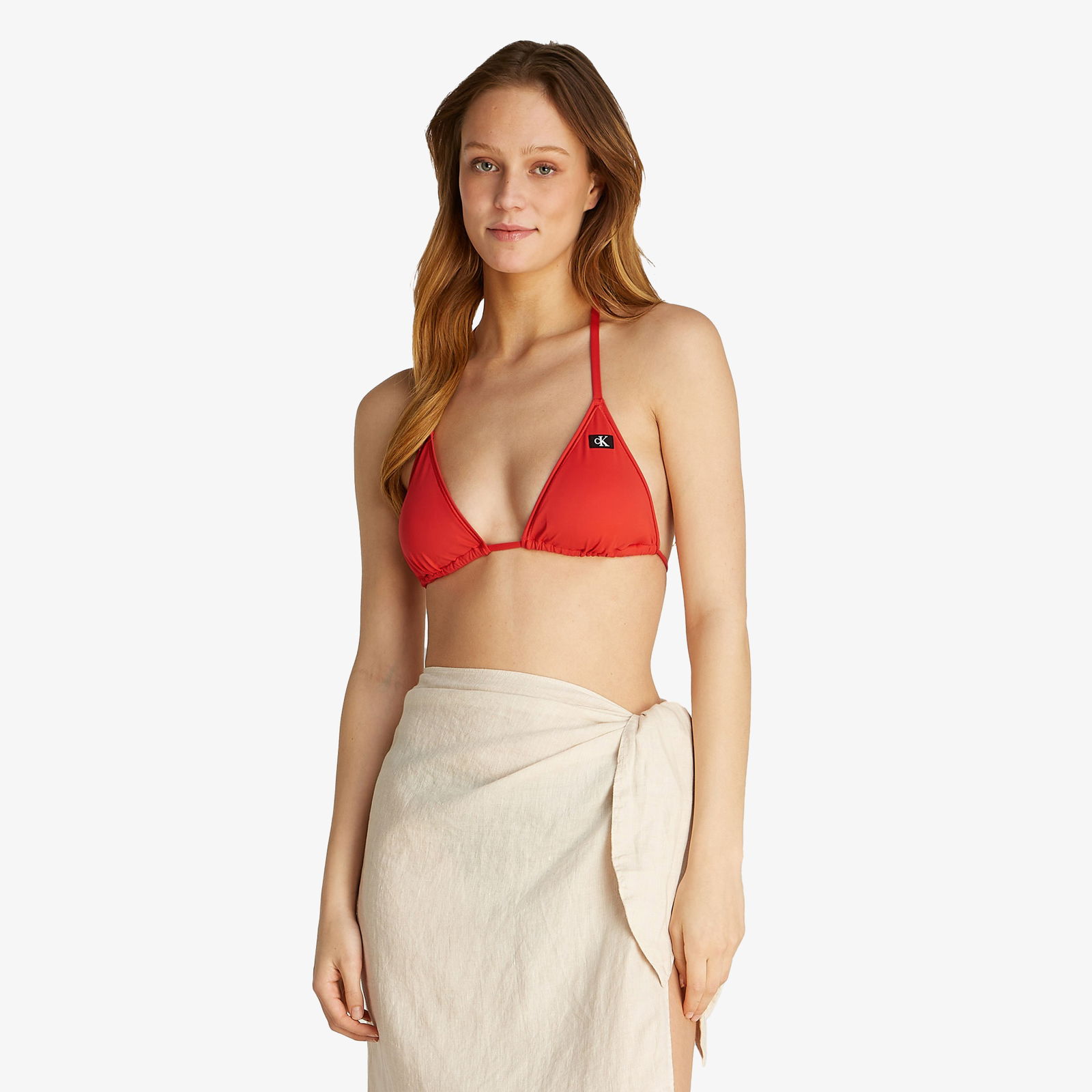 Calvin Klein Triangle-Rp Kadın Kırmızı Bikini Üstü