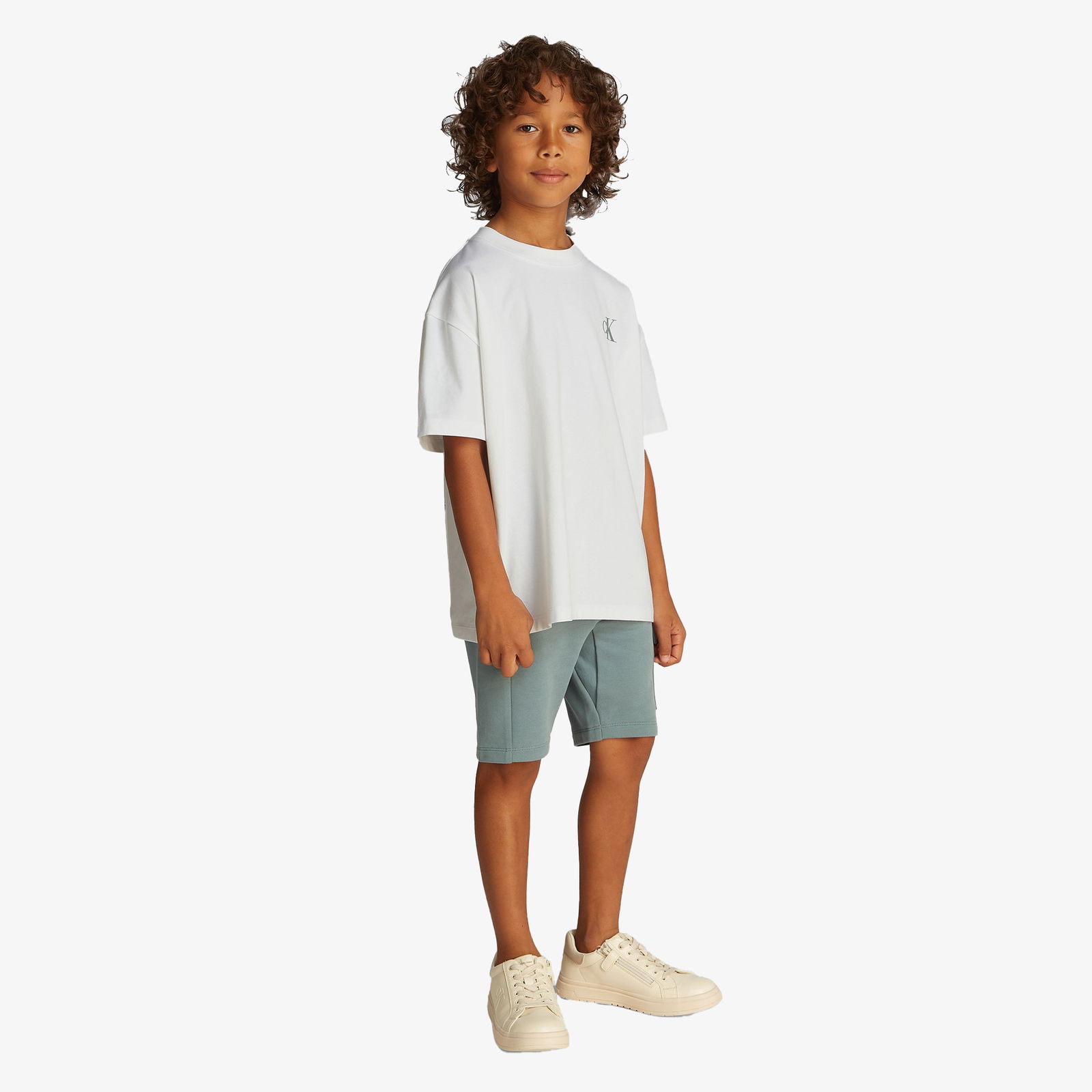 Calvin Klein J12 Miami Backprint Çocuk Beyaz T-Shirt