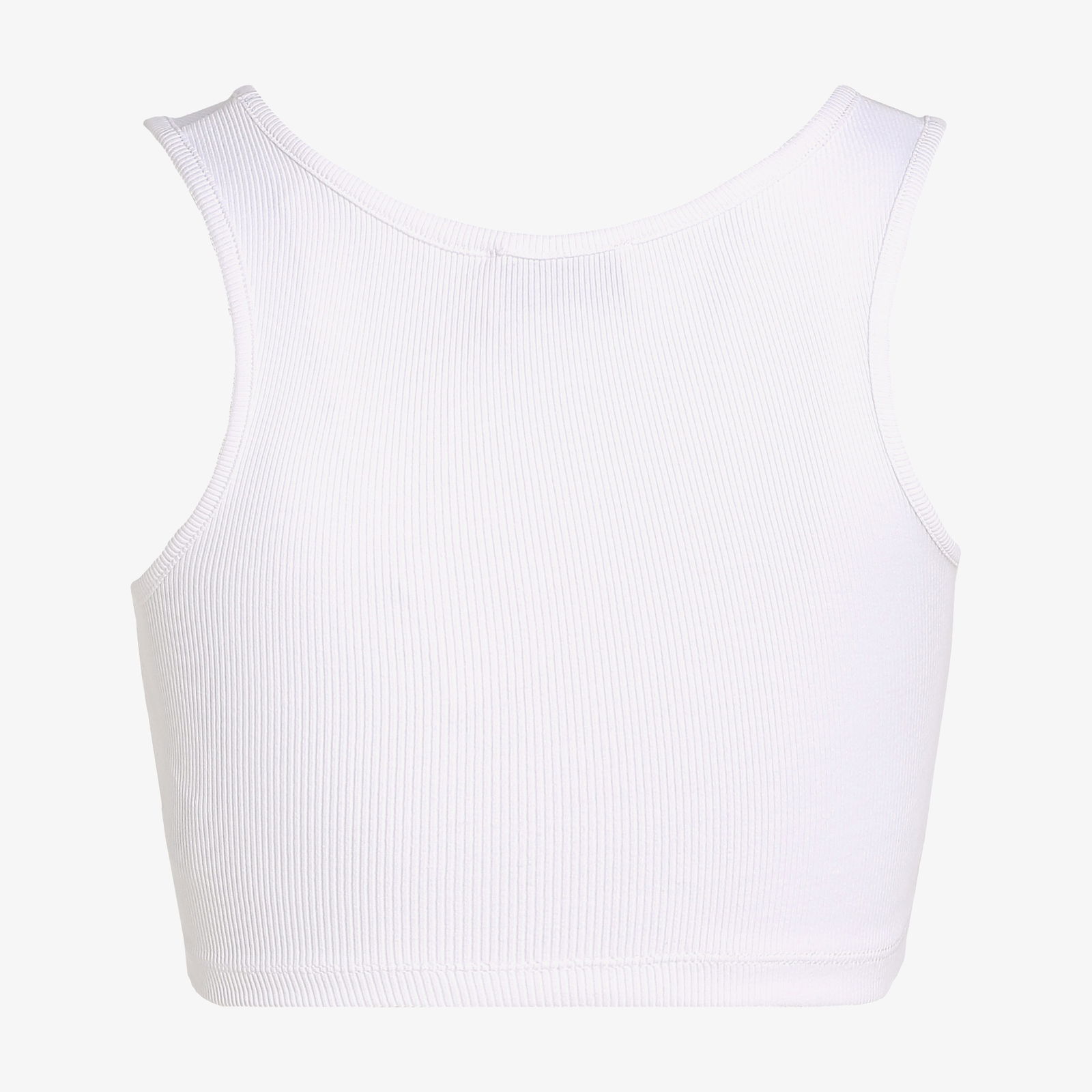 Calvin Klein Woven Label Rib Kadın Beyaz Bra