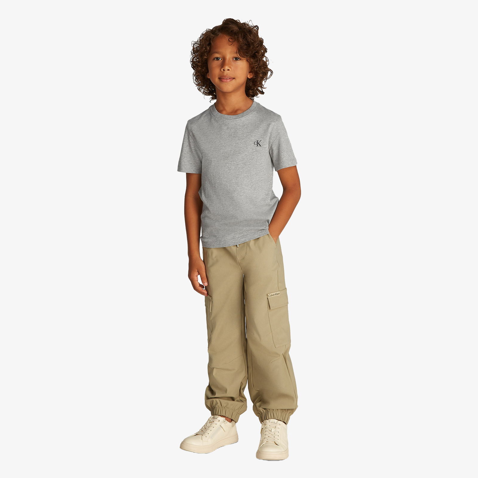 Calvin Klein 2-Pack Monogram Top Çocuk Gri T-Shirt