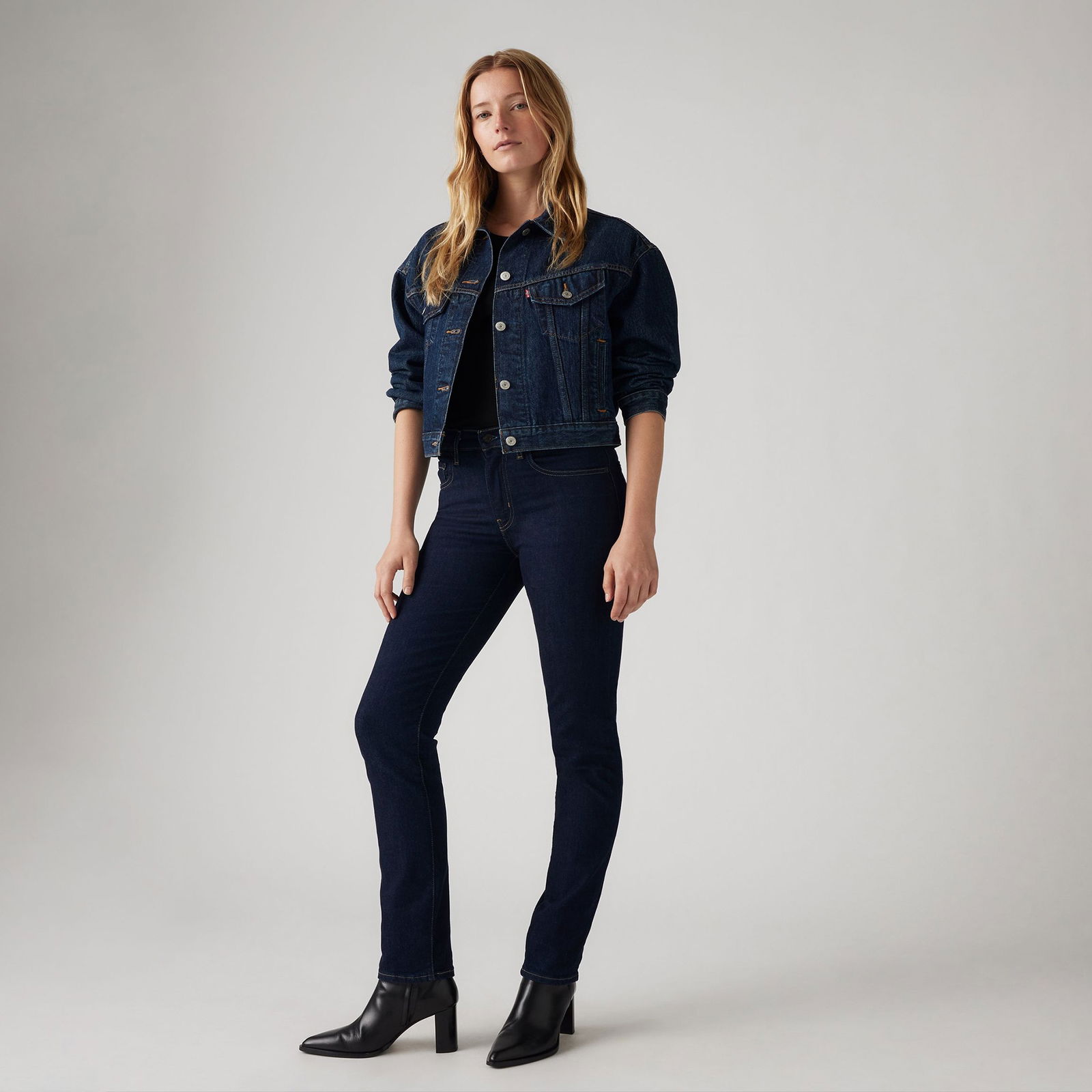 Levi's 724 High Rise Straight Blue Wave Rinse Kadın Lacivert Jean
