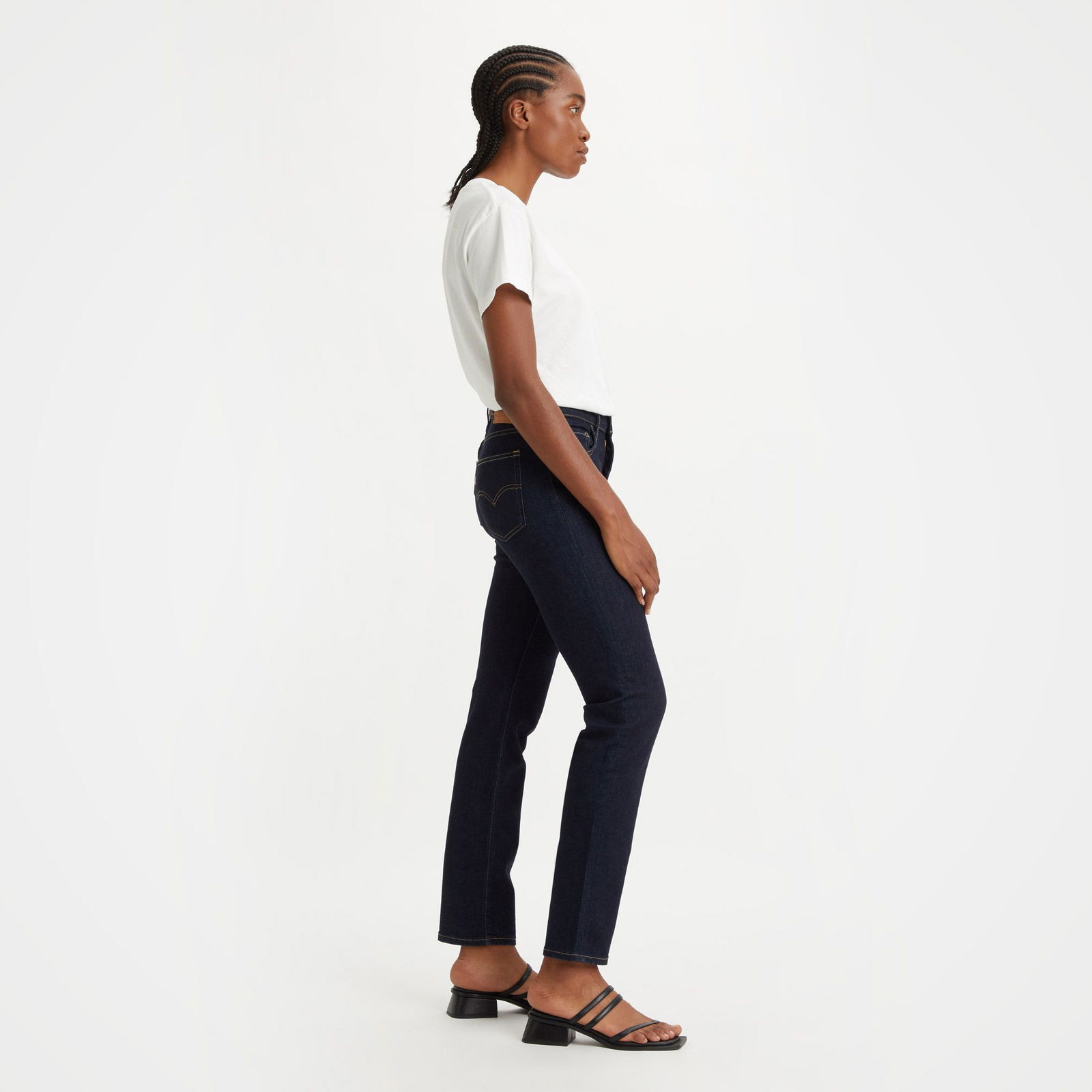 Levi's 724 High Rise Straight Blue Wave Rinse Kadın Lacivert Jean