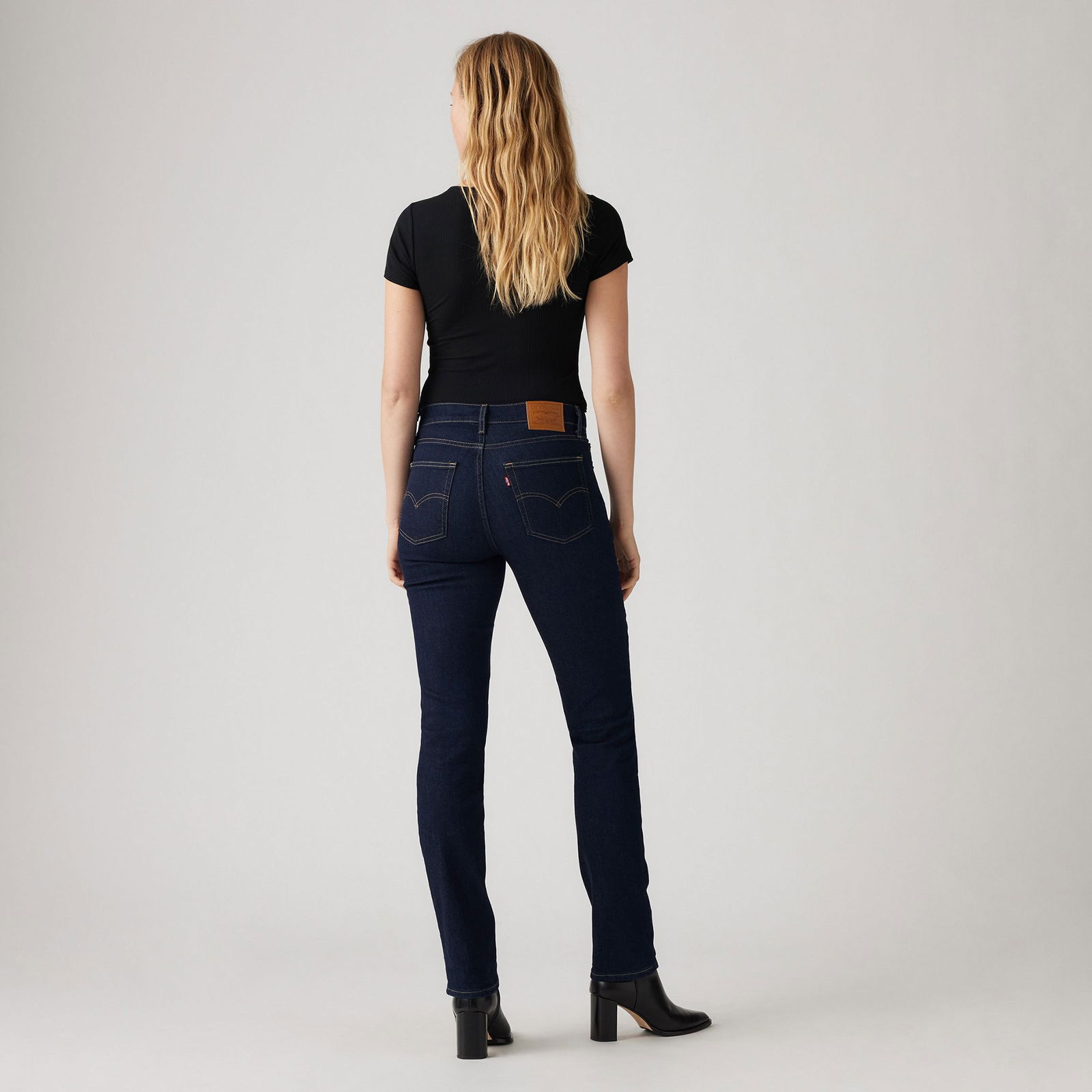 Levi's 724 High Rise Straight Blue Wave Rinse Kadın Lacivert Jean