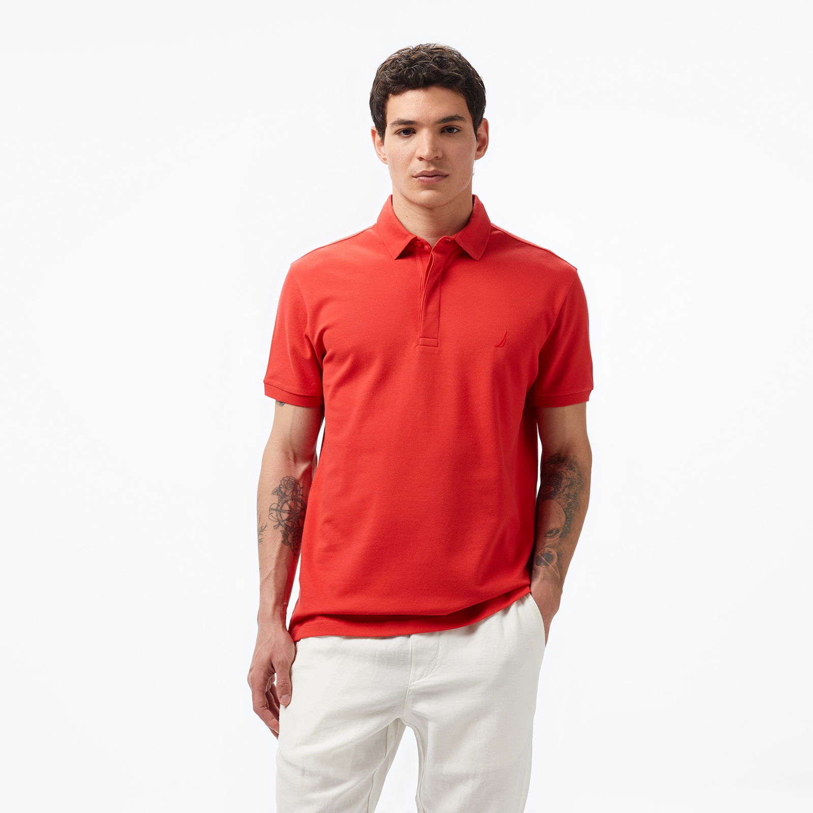Nautica Erkek Kırmızı Slim Fit Kısa Kollu Polo