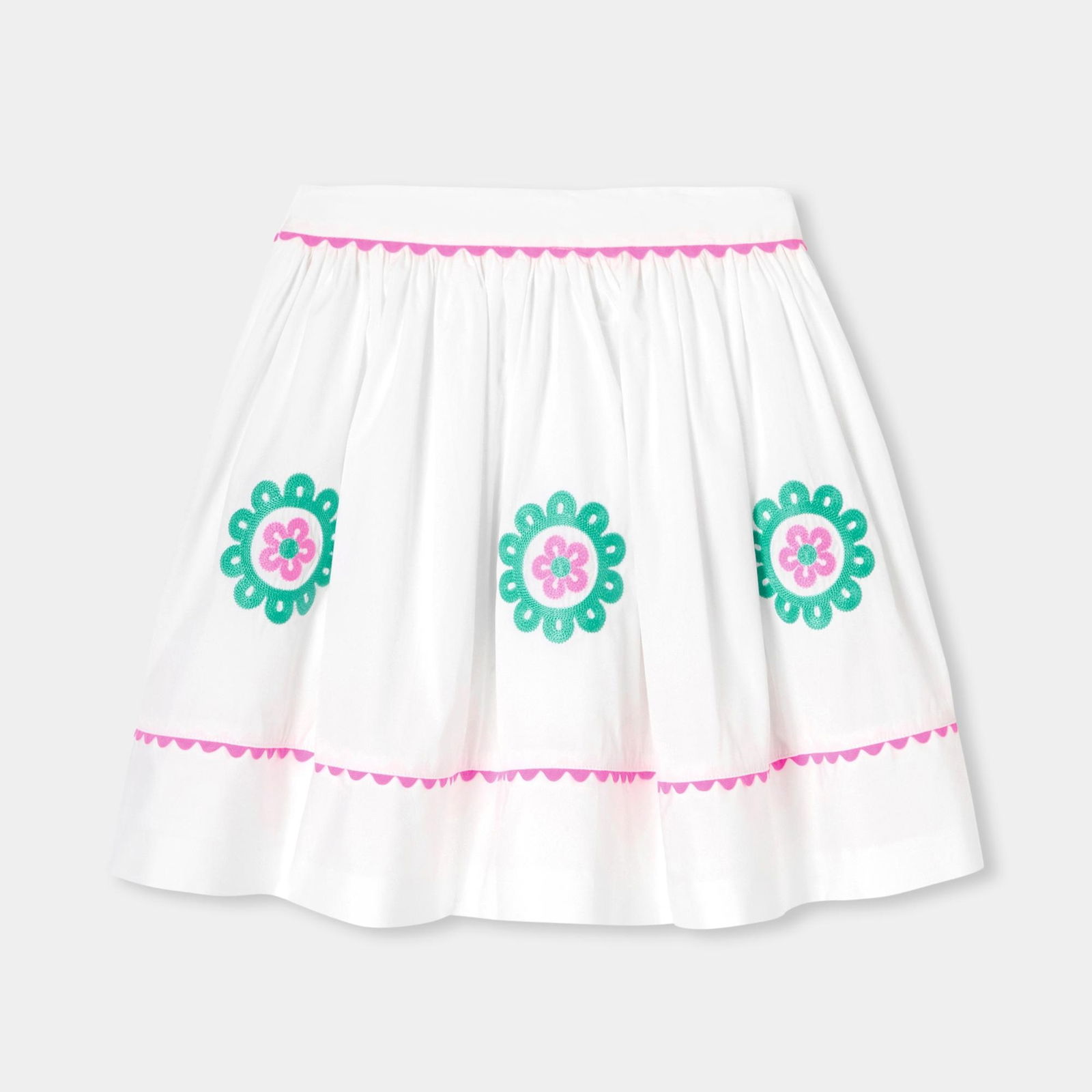 Jacadi Paris_Kız Çocuk İşlemeli Poplin Etek
