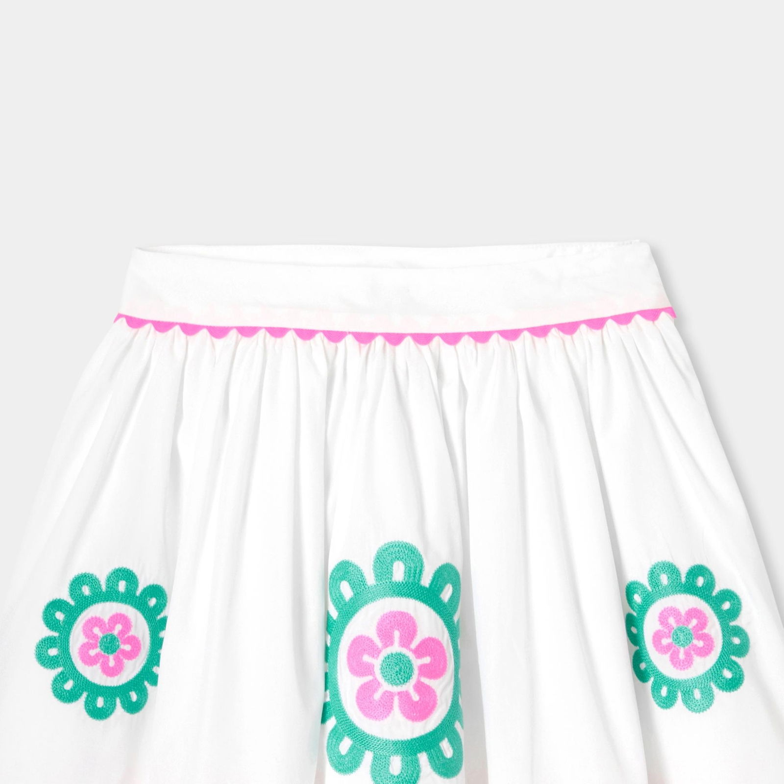 Jacadi Paris_Kız Çocuk İşlemeli Poplin Etek